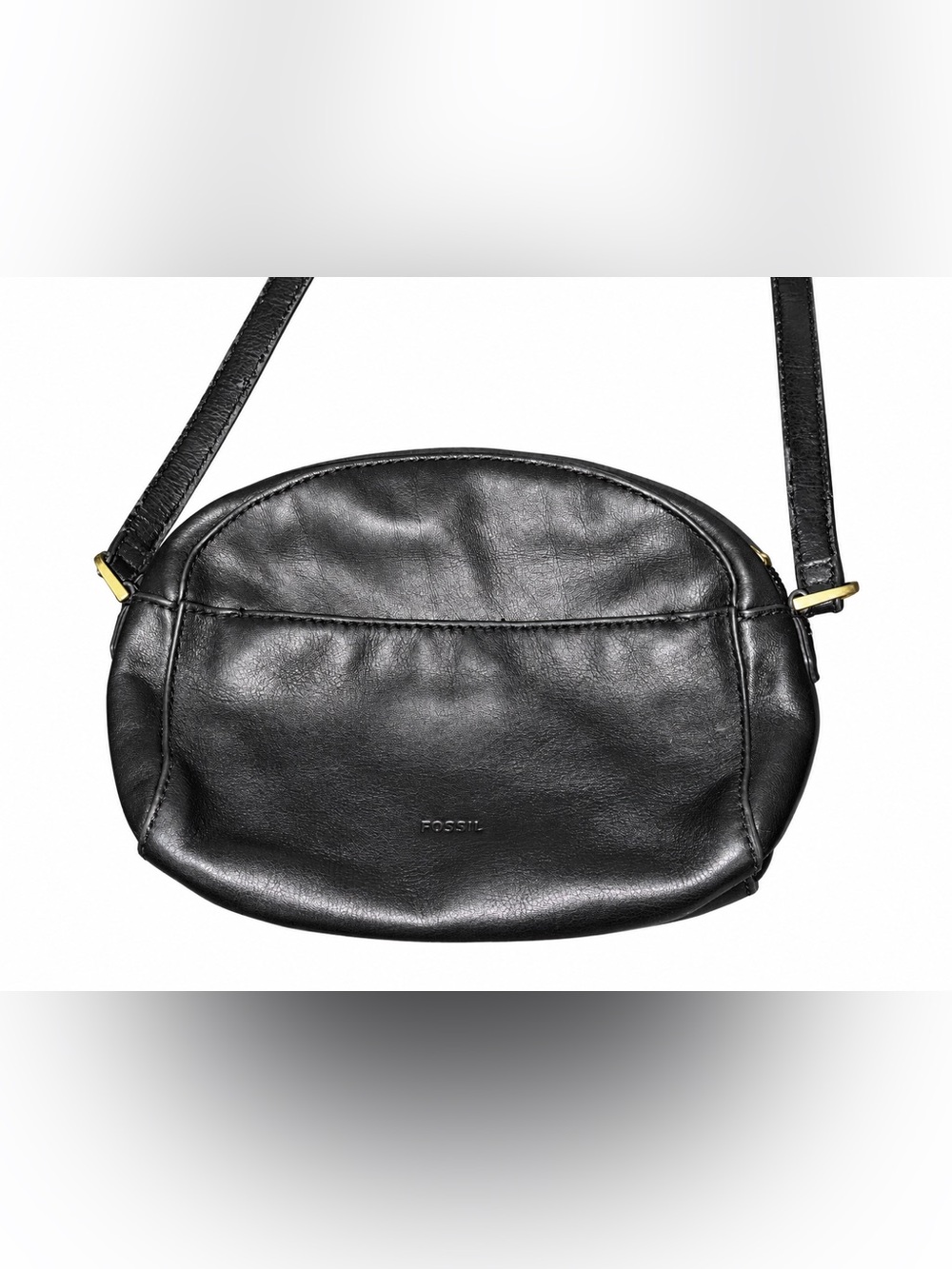 Fossil Black Leather Crossbody Bag